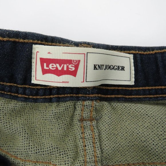 Levis Girls Blue Knit Jogger Jean Shorts Large (12-13 Years) NWT $42 - Picture 5 of 6